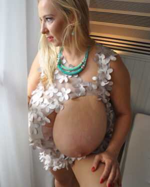 Abbi Secraa Wearing Only A Dress