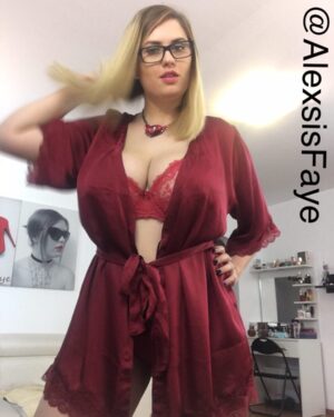 Alexsis Faye Red Silk Robe