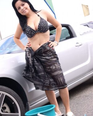 Busty Ellen Sexy Carwash Again