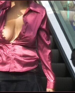Busty Redhead Public Boobs