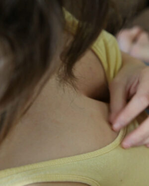 Kate Anne Texting Downblouse