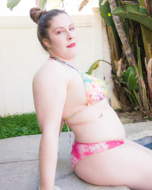 Lana Del Lust Bikini Striptease By The Pool