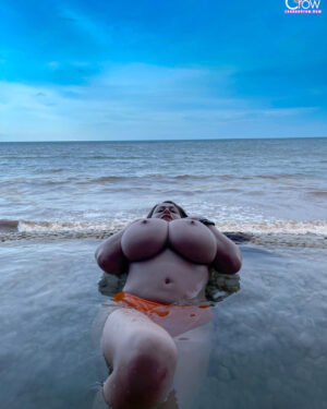 Leanne Crow Orange Bikini In Paradise