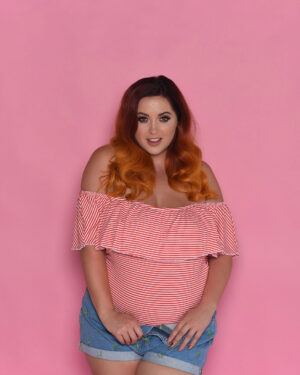 Lucy Vixen Pink Striped Bodysuit