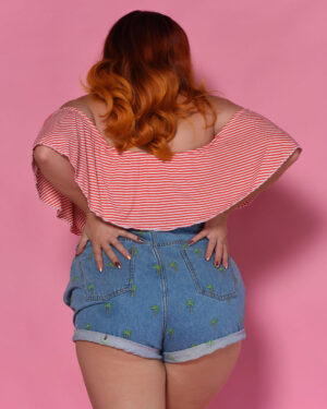 Lucy Vixen Pink Striped Bodysuit