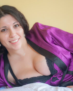 Mallorie Purple Silk Teddy