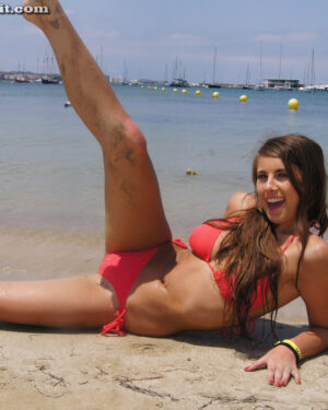 Sarah James Red Bikini
