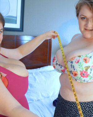 Sarah Rae and Sriracha Kitten Measuring