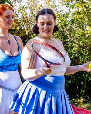 Sylvia & Zara Badminton Girls Out West