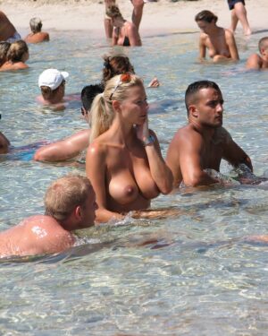 Topless Babe In Water