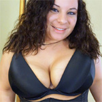 Alyssa Rose Black Corset Posing